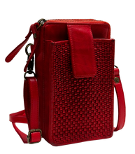 Load image into Gallery viewer, Full Grain Leather Mobile Phone Travel Bag