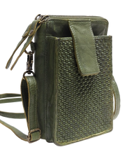 Load image into Gallery viewer, Full Grain Leather Mobile Phone Travel Bag