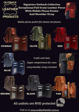 Load image into Gallery viewer, Full Grain Leather Mobile Phone Travel Bag
